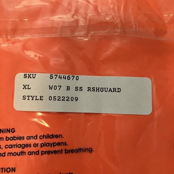 Lands' End NWT Blue - Orange Rashguard Swim Shirt Top Sz XL - Picture 6 of 7